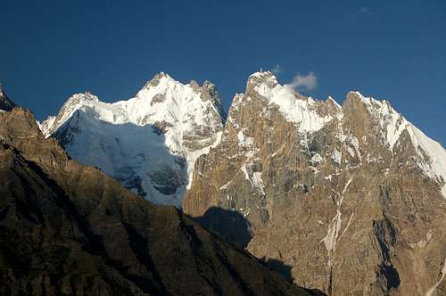 North Faces of P 6340 & Gandes Chhish (6346m)