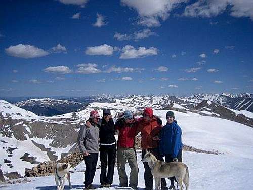 On top of Mt. Sherman with good friends