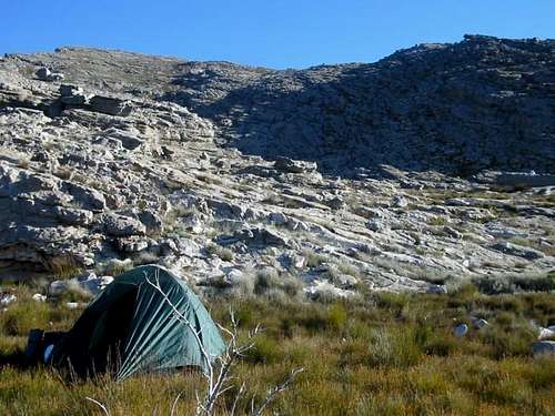 A campsite on the vlaktes