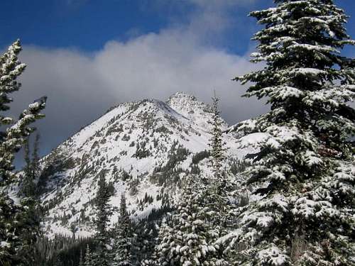 First view of Krag peak from...