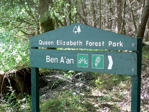Ben A'an signpost