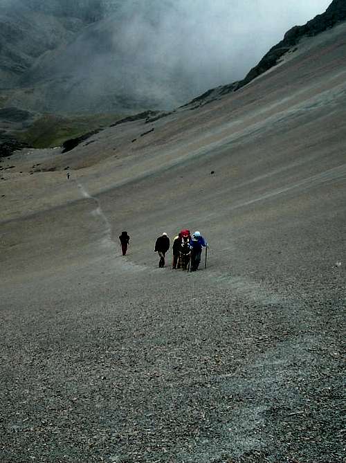 Hiking to a 5000m pass