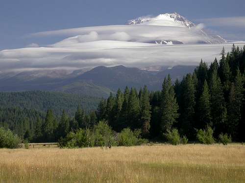 Cloudy Mount Shasta