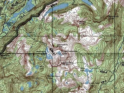 Topo map shows the following...