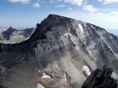 Mount Whitney's North Face seen from the summit of Mount Russell