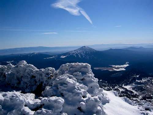 Mt Bachelor from the crater...