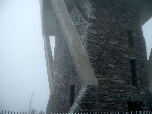 The Old Tower in freezing fog