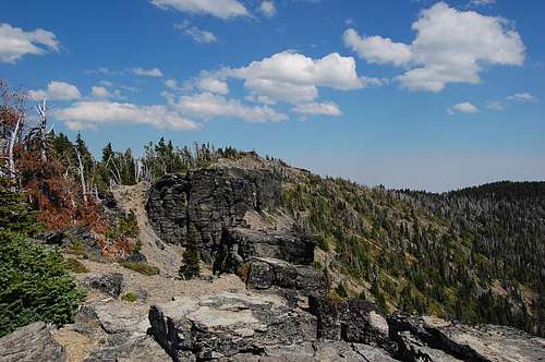 Looking towards the summit of Lookout Mt. from the ridge
