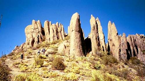 The Pinnacles near the summit