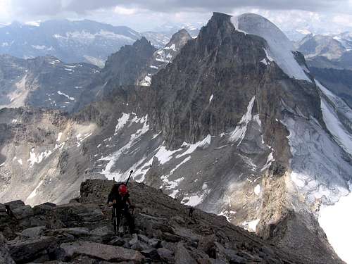 Summitting on Tresenta West-ridge