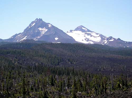 North and Middle Sister from McKenzie Pass