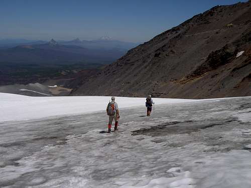 Descending the Collier Glacier