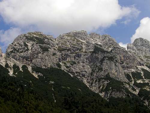 Skala, 2133m (on the left) and Velika Spica, 2165m.