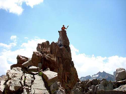 On Pinnacle (12,300') Above Sam Mack Lake