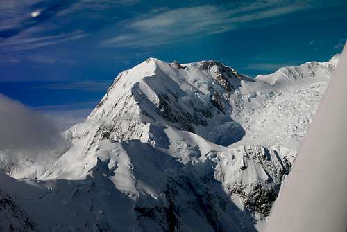 Summit Ridges of Mount McKinley (Denali) from the Air in the Alaska Range.