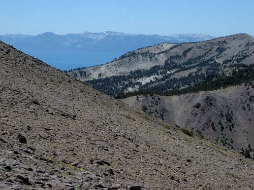Relay Peak from the volcanic slopes of Mount Rose