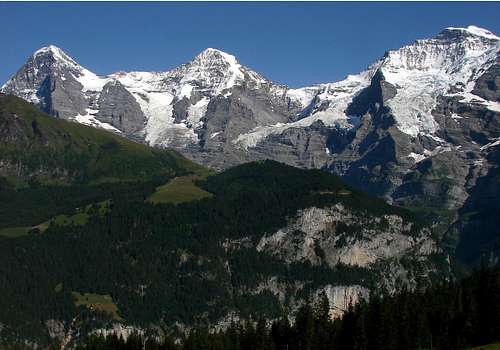 Eiger, Mönch and Jungfrau from Grütschalp