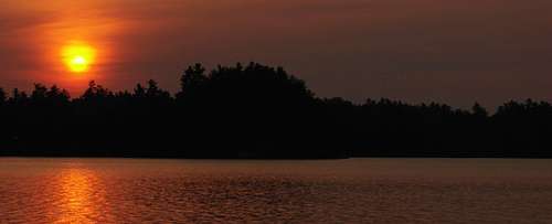 Sunrise on Upper St. Regis Lake