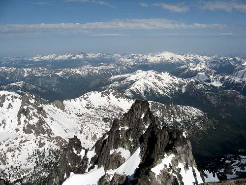 West from the summit of Stuart