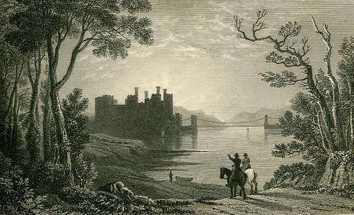 Engraving of Colwyn Castle circa 1830