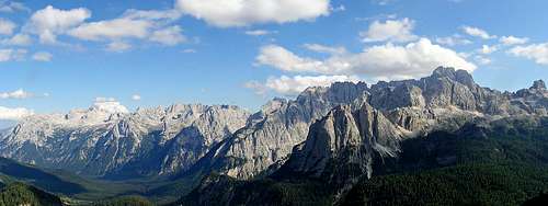 Marmarole Range and Sorapiss panorama