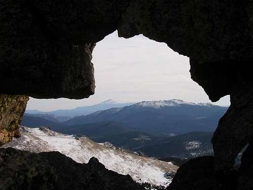 Pikes Peak and Bison Peak as...