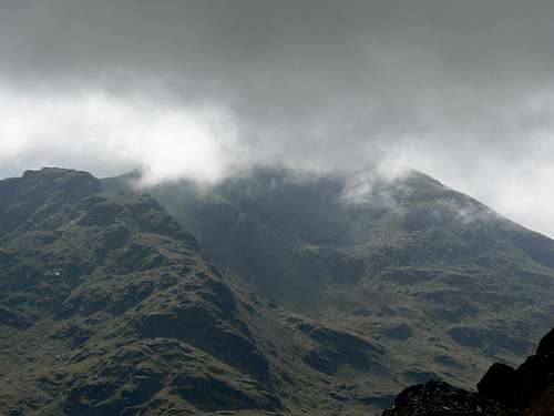 Beinn Ime just before the cloud descended
