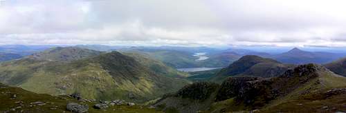 Eastern panorama from Beinn Ime's summit