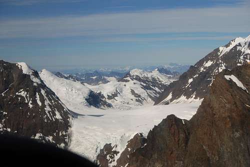 The Approch to Second Shot Glacier-Alaska Range.