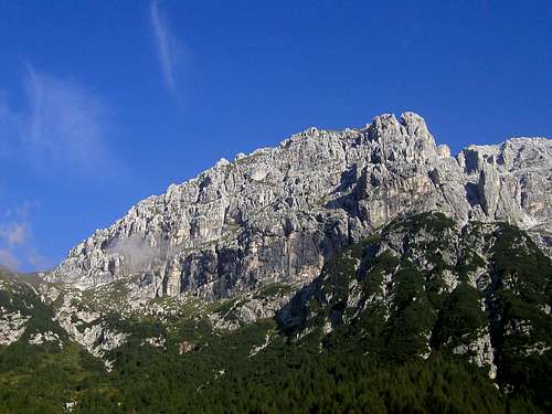 Cime Castrein / Kostrunove spice, 2502m seen from the south side.