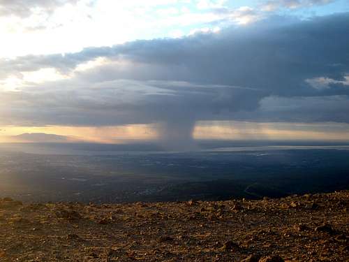 View of the storm from the summit