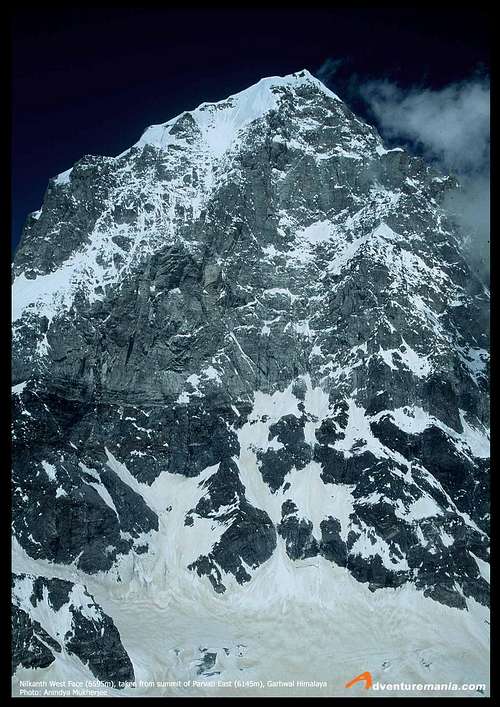 Mt. Neelkantha West Face, taken from the summit of Parvati East