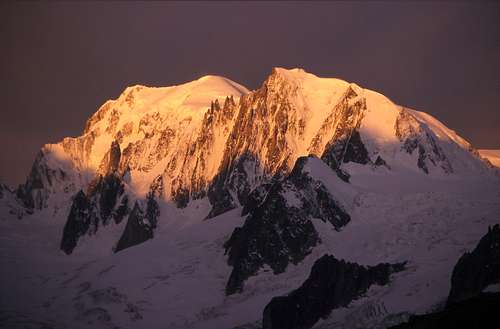 Mont Blanc du Tacul at sunrise