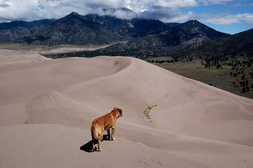 Clouds opening on Mount Herard Great Sand Dunes National Park