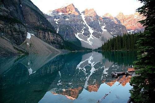 Valley of the Ten Peaks Reflection on Moraine Lake