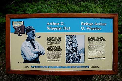 A. O. Wheeler Hut Sign