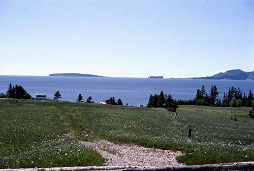 Looking south toward Perce...