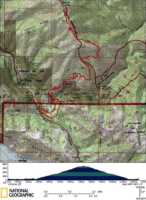 Mt Manuel Trail Map