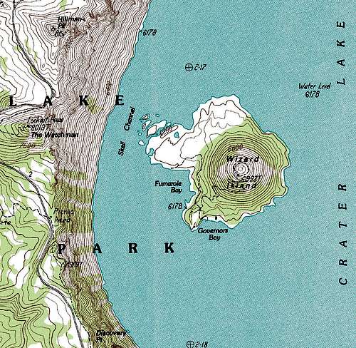 Wizard Island Map