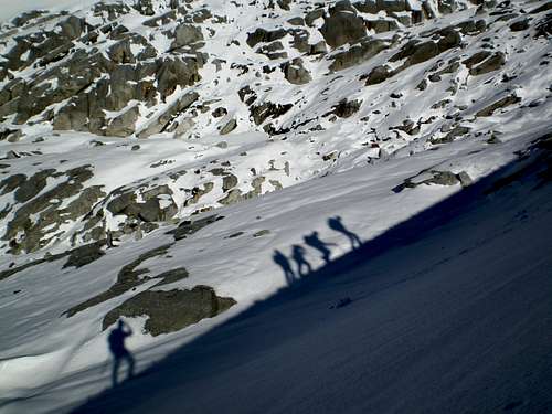 Shadows on the glacier