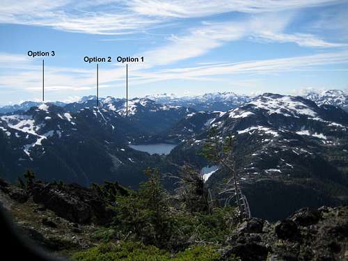 The Descent from Phillips Ridge - Options 1,2 & 3
