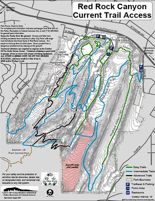 Red Rocks Trail Map