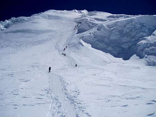 Heading up from Camp 1 on Cho Oyu