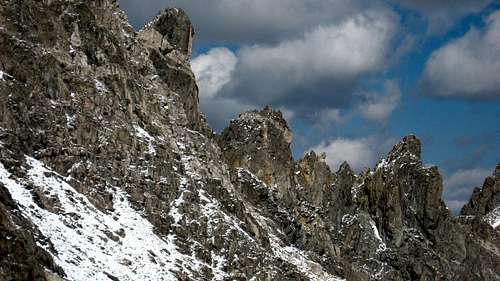 Pinnacles on the ridge Northwest of Fletcher