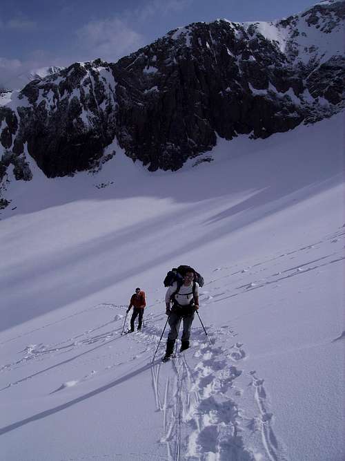 The ascent to the North Face