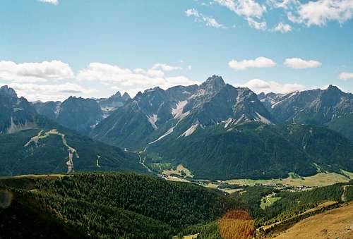 Sesto Dolomites Seen from the Carnic Alps Main Ridge
