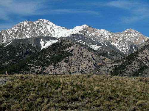 Borah Peak from south of the turnoff for the trailhead
