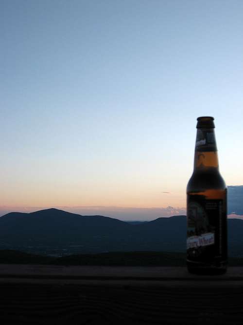Long Trail Ale at Sunset