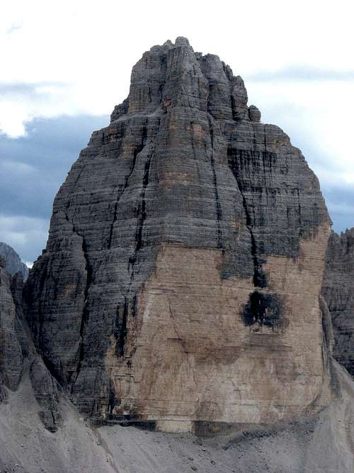 The mighty north face of Cima Ovest di Lavaredo (Westliche Zinne).