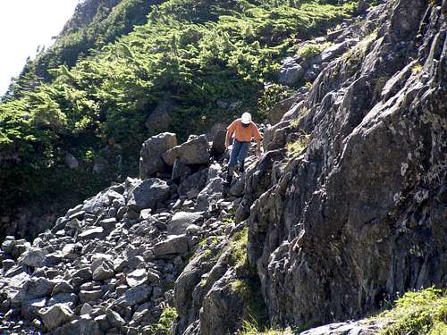 Descending from Summit of Pinder Peak